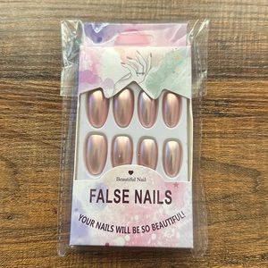 Rose Gold Metallic glue on nails